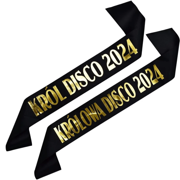 Szarfa Zestaw szarf Zestaw czarnych szarf Krol i Krolowa DISCO