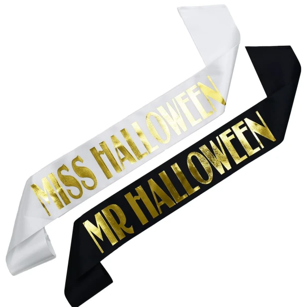 Szarfa Zestaw szarf Miss i Mr Halloween