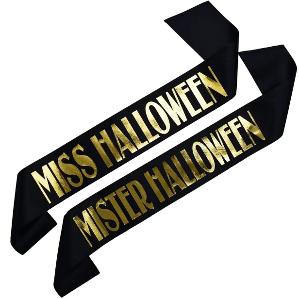 Szarfa Zestaw szarf na Halloween - Miss i Mister