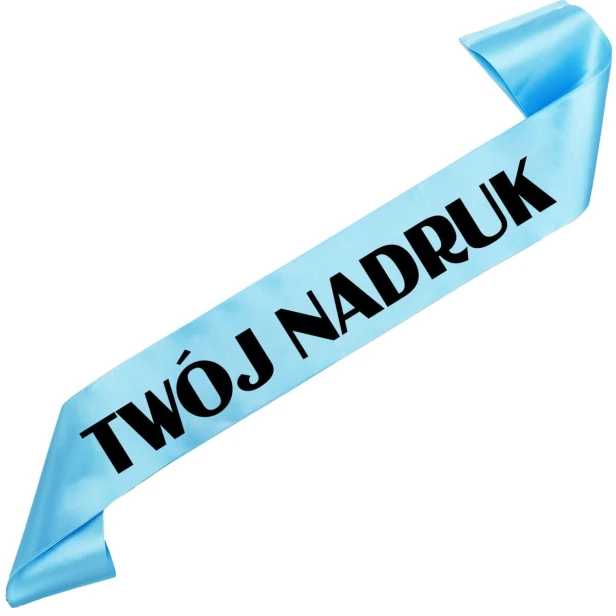 Szarfa blekitna z Twoim nadrukiem