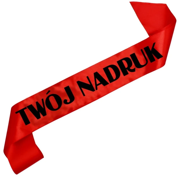 Szarfa czerwona z Twoim nadrukiem