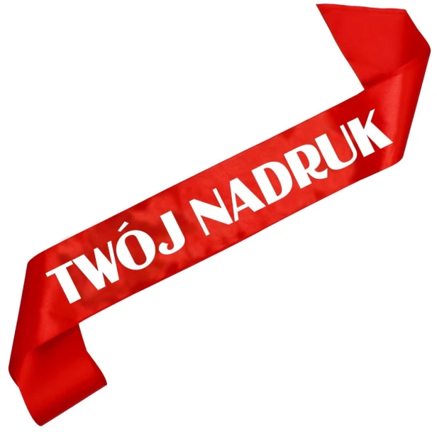 Szarfa czerwona z Twoim nadrukiem