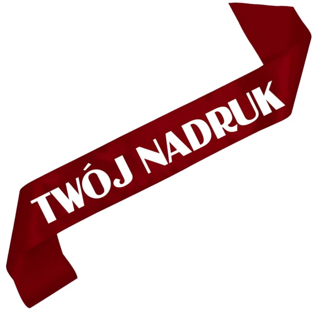 Szarfa bordowa z Twoim nadrukiem