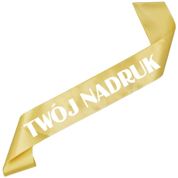 Szarfa zlota z Twoim nadrukiem