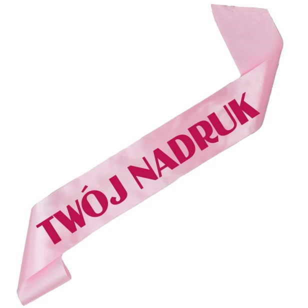 Szarfa jasnorozowa z Twoim nadrukiem