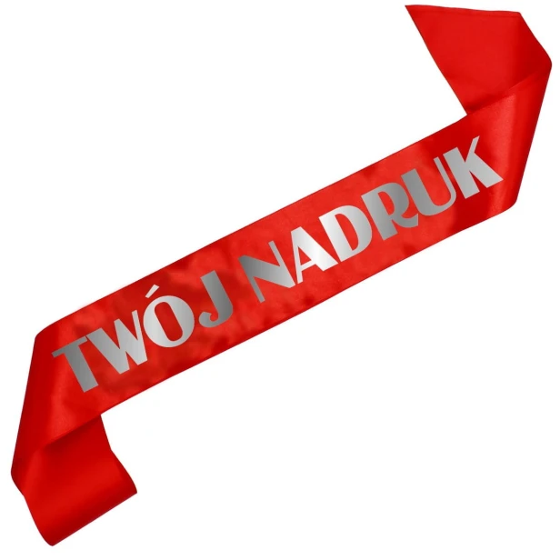Szarfa czerwona z Twoim nadrukiem