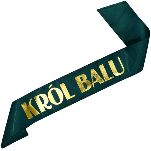 Szarfa szkolna Krol Balu - w kolorze zieleni butelkowej