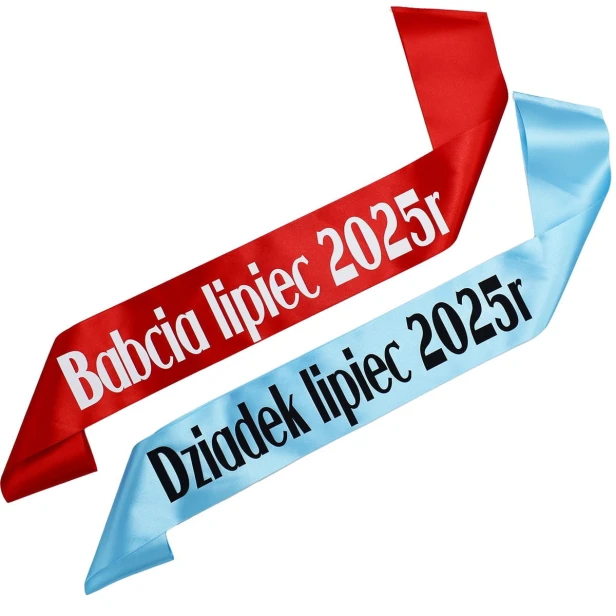 Szarfa rodzinna Zestaw szarf Babcia i Dziadek + data