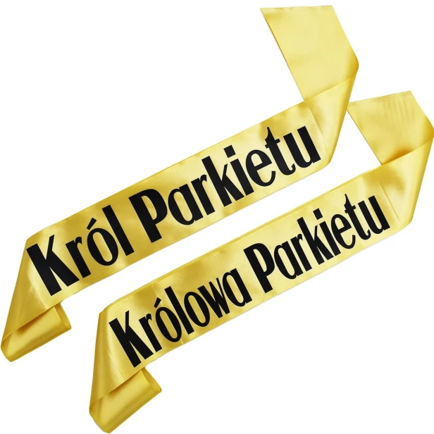 Szarfa Zestaw szarf Zestaw zlotych szarf Krol i Krolowa Parkietu