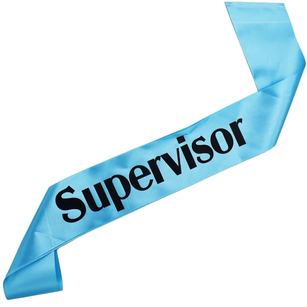Szarfa Supervisor - turkusowa - czarny nadruk