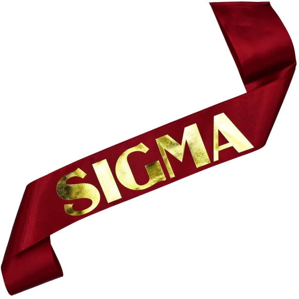 Szarfa bordowa SIGMA - bordowa, zloty nadruk