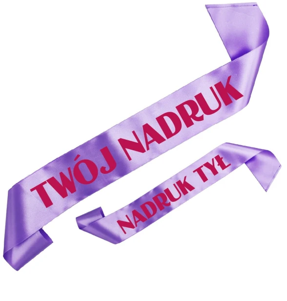 Szarfa fioletowa z Twoim nadrukiem