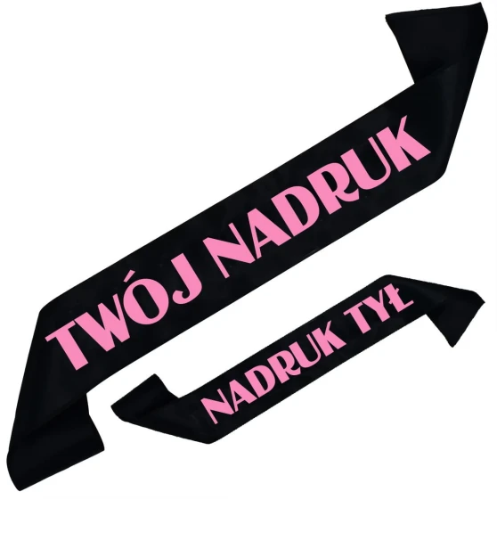 Szarfa jasnorozowa z Twoim nadrukiem