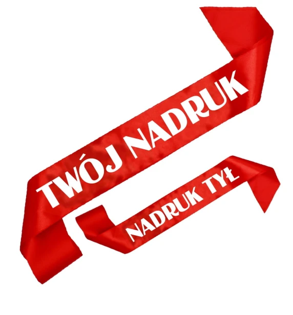 Szarfa czerwona z Twoim nadrukiem