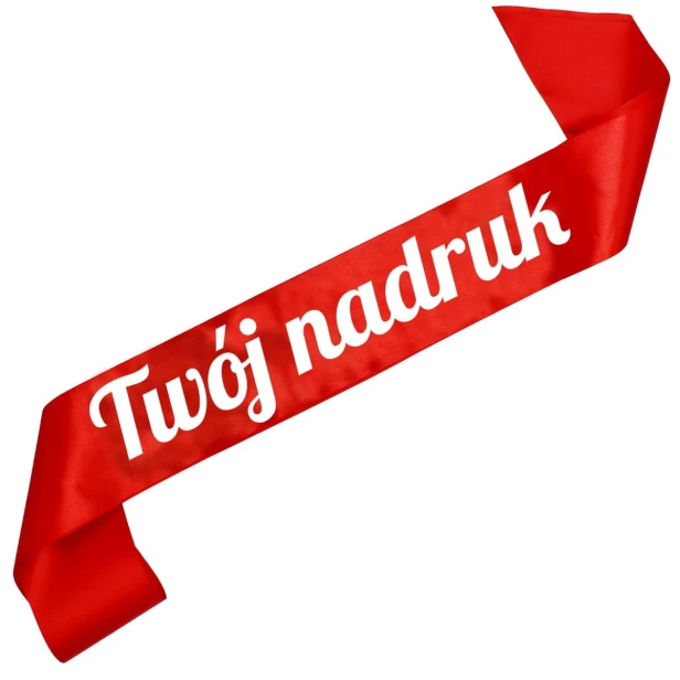 Szarfa czerwona z Twoim nadrukiem