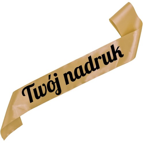 Szarfa zlota z Twoim nadrukiem