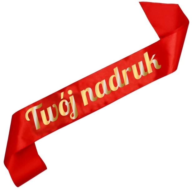 Szarfa czerwona z Twoim nadrukiem
