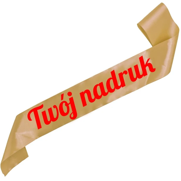 Szarfa zlota z Twoim nadrukiem
