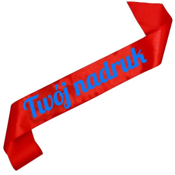 Szarfa czerwona z Twoim nadrukiem