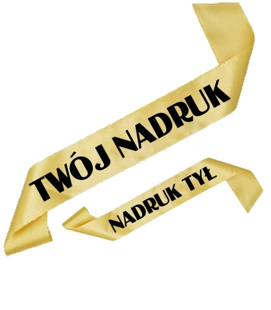 Szarfa zlota z Twoim nadrukiem