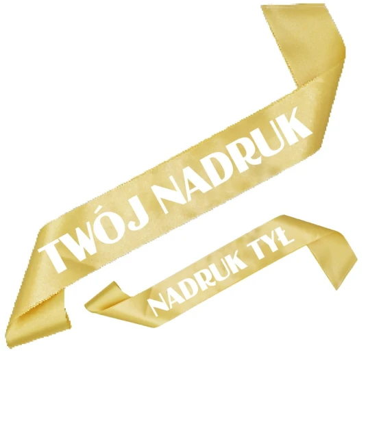 Szarfa zlota z Twoim nadrukiem