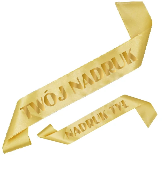 Szarfa zlota z Twoim nadrukiem