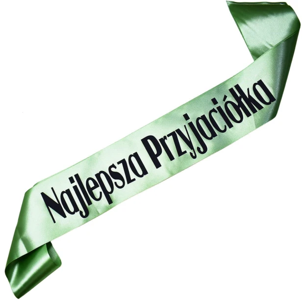 Szarfa Najlepsza Przyjaciolka - szalwiowa - czarny nadruk