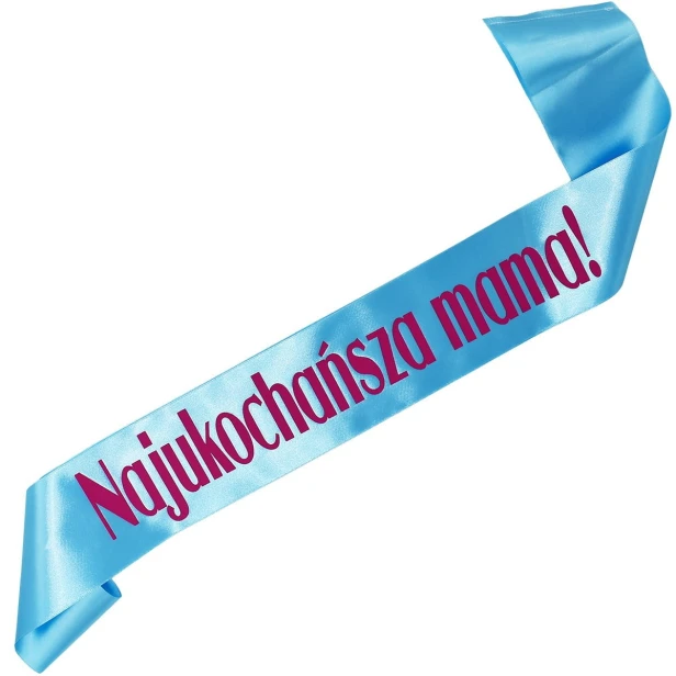 Szarfa rodzinna Najukochansza Mama - turkusowa fuksjowym