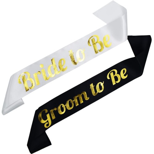 Szarfa na wieczor panienski Zestaw szarf Bride to Be i Groom to Be