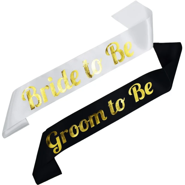 Szarfa na wieczor panienski Zestaw szarf Bride to Be i Groom to Be