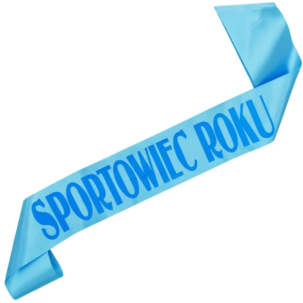 Szarfa Sportowiec Roku - turkusowa z niebieskim