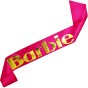 Szarfa z napisem Barbie – fuksja ze złotym nadrukiem