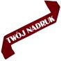 Szarfa z Twoim nadrukiem – bordowa szarfa z białym nadrukiem