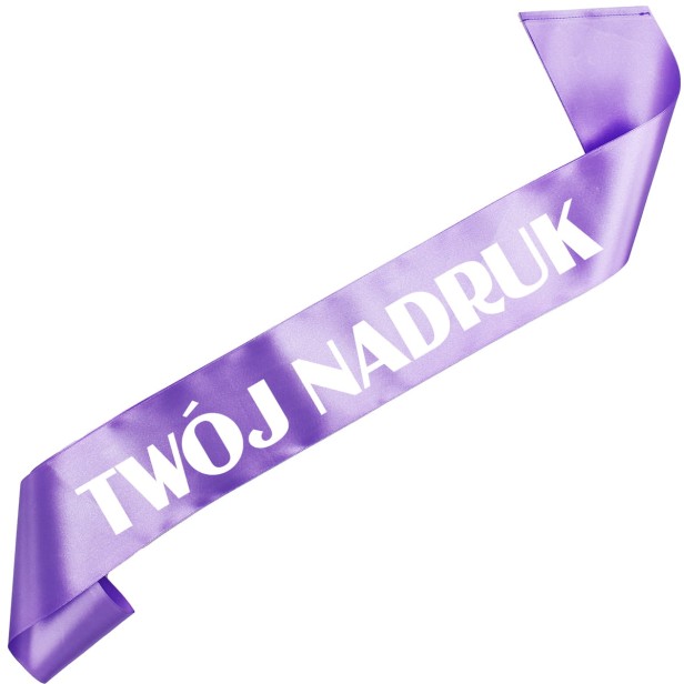 Szarfa z Twoim nadrukiem - fioletowa szarfa z wybranym kolorem nadruku
