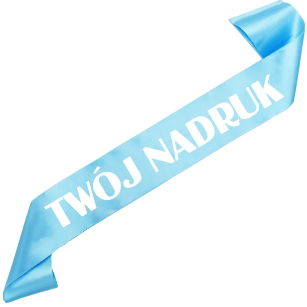Szarfa z Twoim nadrukiem - blekitny szarfa z wybranym kolorem nadruku
