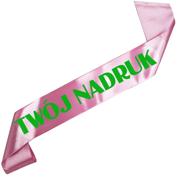 Szarfa z Twoim nadrukiem - jasna rozowozlota szarfa z wybranym kolorem nadruku - ujecie 9