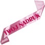 Szarfa z Twoim nadrukiem - jasna rozowozlota szarfa z wybranym kolorem nadruku - ujecie 11