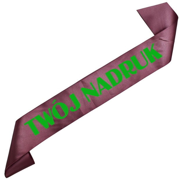 Szarfa z Twoim nadrukiem - ciemna rozowozlota - ujecie 9