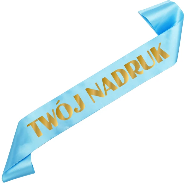 Szarfa z Twoim nadrukiem - blekitny szarfa z wybranym kolorem nadruku - ujecie 10
