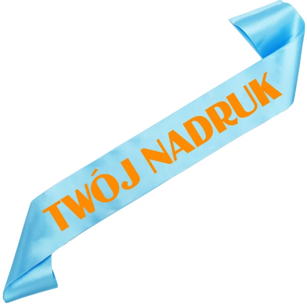 Szarfa z Twoim nadrukiem - blekitny szarfa z wybranym kolorem nadruku - ujecie 7