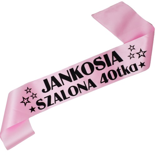 Szarfa Szalona 40-tka z imieniem - idealna na niezapomniana impreze