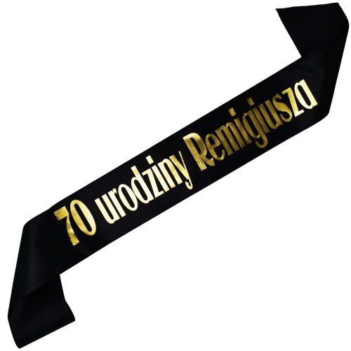 Szarfa 70 urodziny + imie - elegancki i personalizowany dodatek
