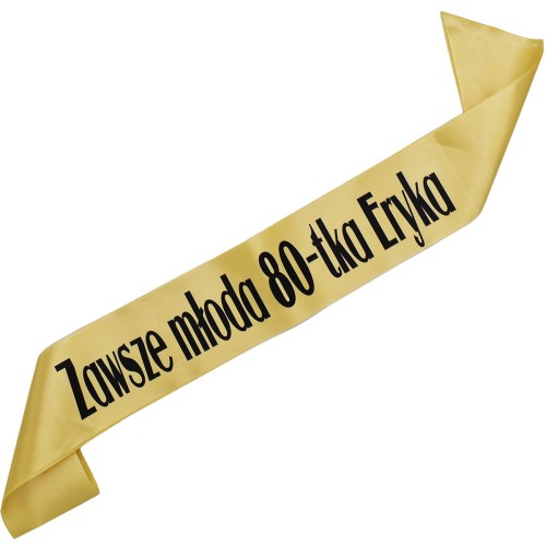 Szarfa „Zawsze młoda 80-tka” – stylowy i pełen uroku dodatek na jubileusz