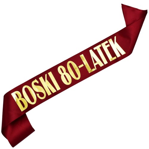 Szarfa Boski 80-latek - elegancja i styl na wyjatkowe 80. urodziny