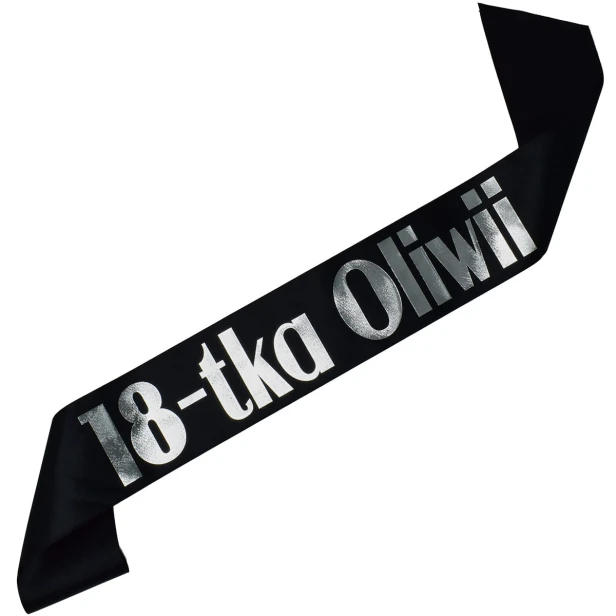 Szarfa „18-tka + dowolne imię” – stylowy akcent na wejście w dorosłość