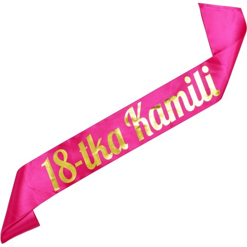 Szarfa „18-tka + dowolne imię” – wyrazista i stylowa personalizacja