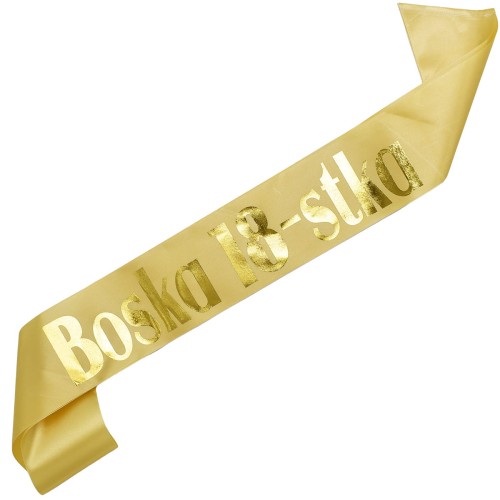 Szarfa „Boska 18-stka” – elegancki i wyrazisty dodatek na 18. urodziny