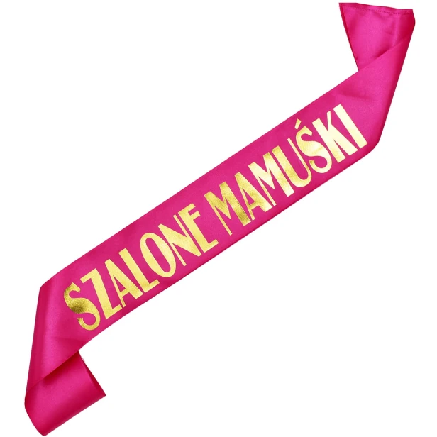 Szarfa Szalone mamuski - rozowa szarfa na impreze