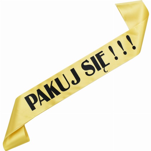 Szarfa Pakuj sie!!! - zlota szarfa na wyjazd i niespodzianke
