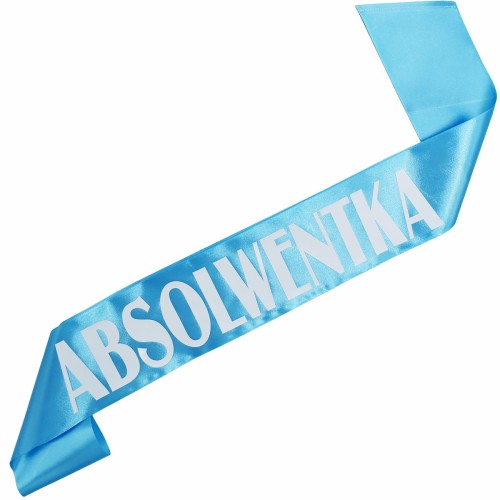 Szarfa Absolwentka turkusowa zakończenie szkoły